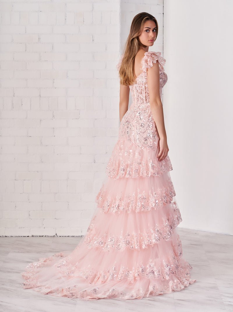 Sevoba|Sheath Off the Shoulder Long Prom Dress (Lace-up Back)