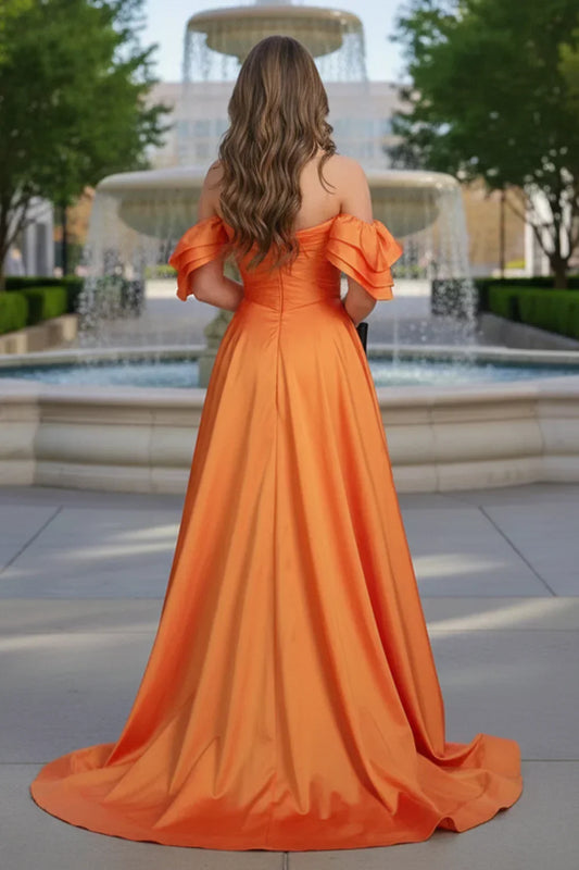 Sweetheart Pleated A-Line Prom Dress With Bow | Sevoba