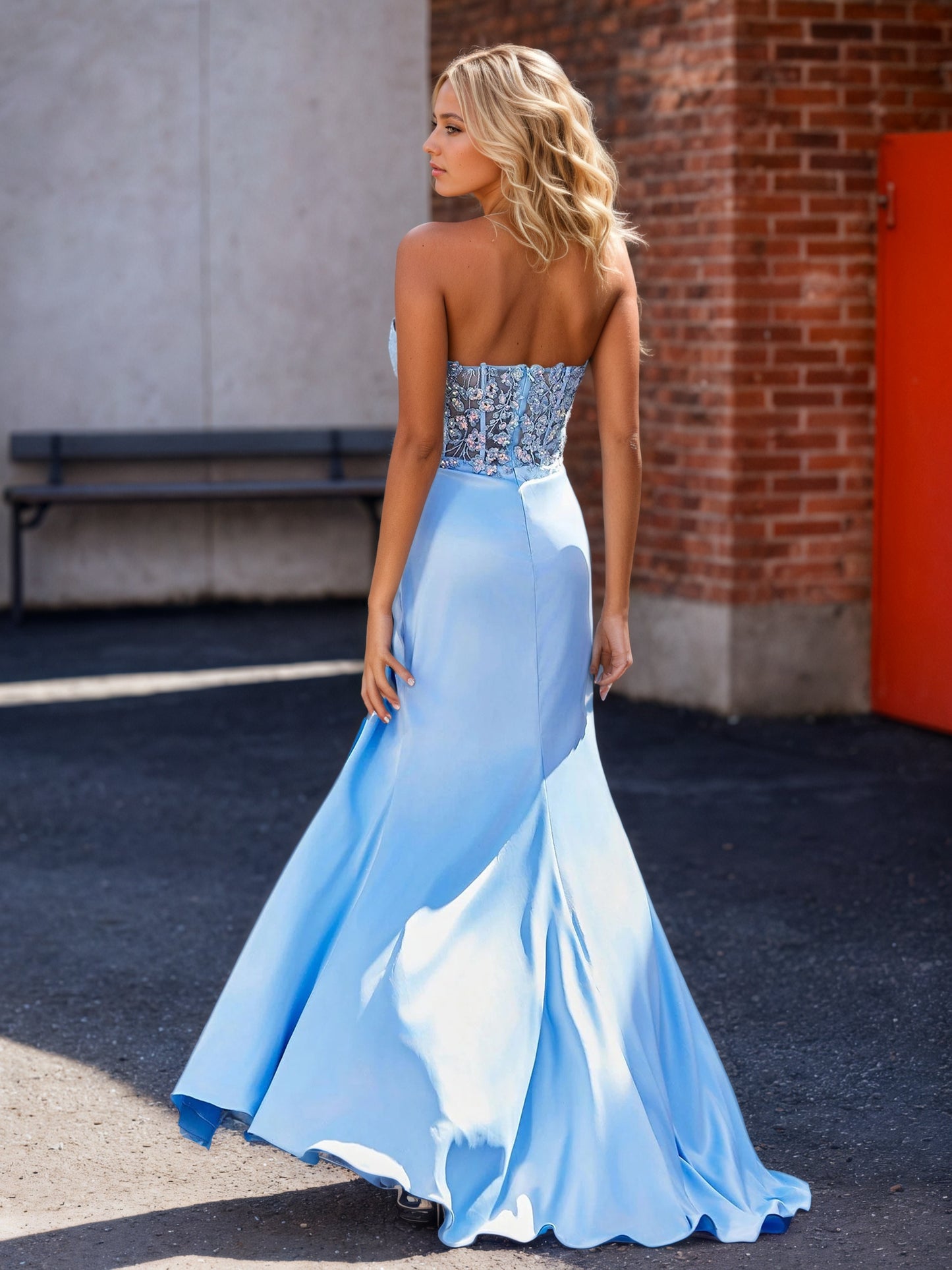 Sevoba | V-Neck Sleeveless Tulle Ball Gown Lavender