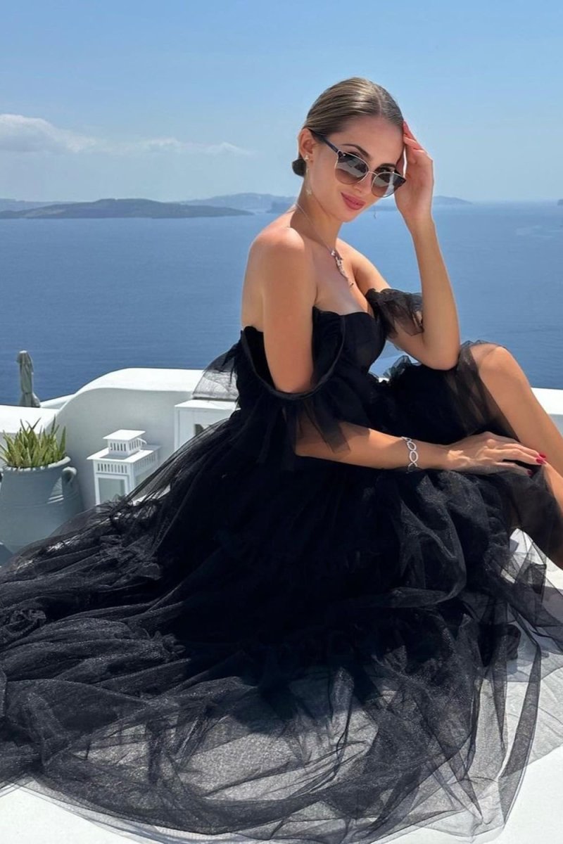 Sevoba|Katalina |A-Line Corset Ruffled Tulle Prom Dress