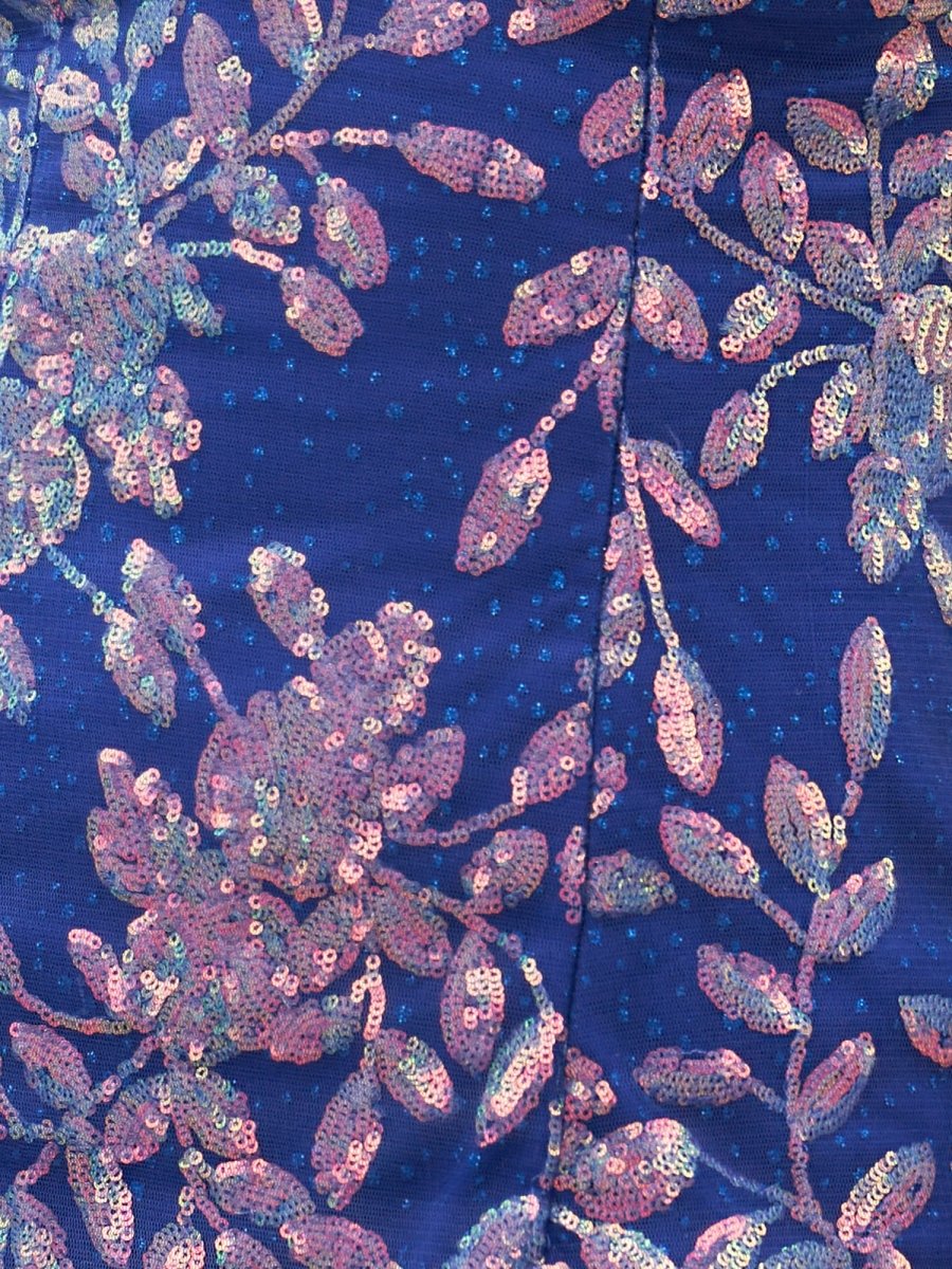 Sevoba|Royal Blue - Bodycon V Neck Sequined Homecoming Dresses