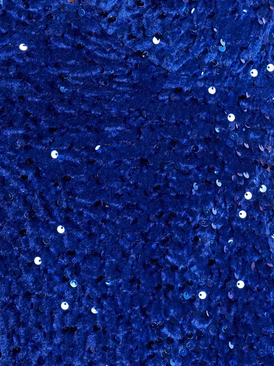 Sevoba|Sheath Royal Blue Sequined V-Neck Short Homecoming Dress