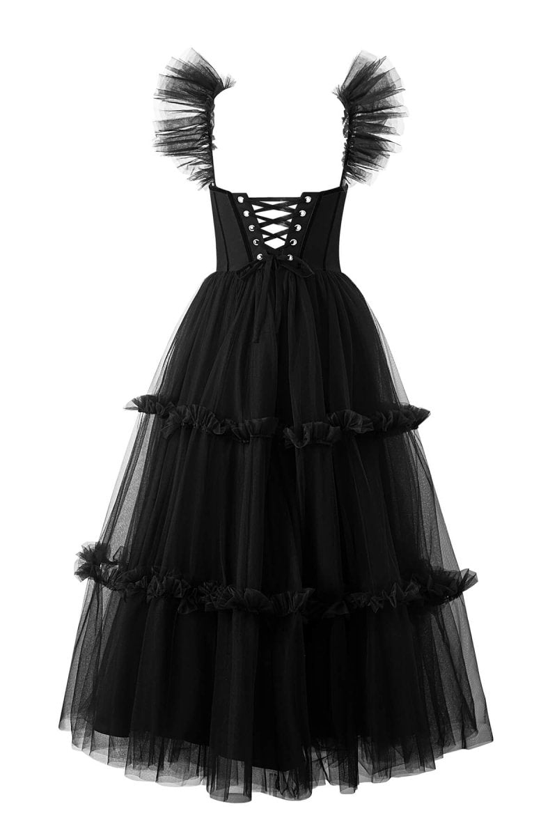 Sevoba|Katalina |A-Line Corset Ruffled Tulle Prom Dress