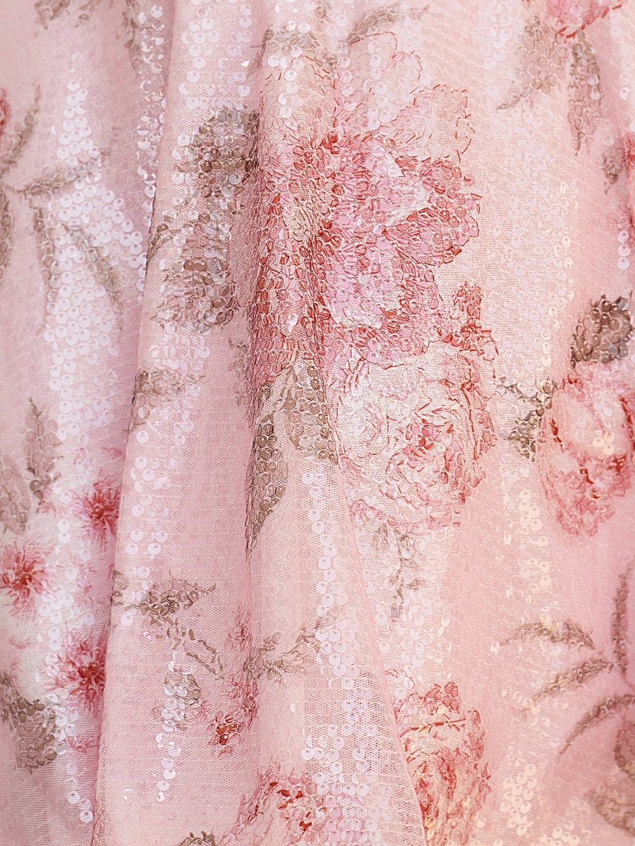 Sevoba|Pink - A Line Short Floral Cowl Neckline Corset Homecoming Dresses