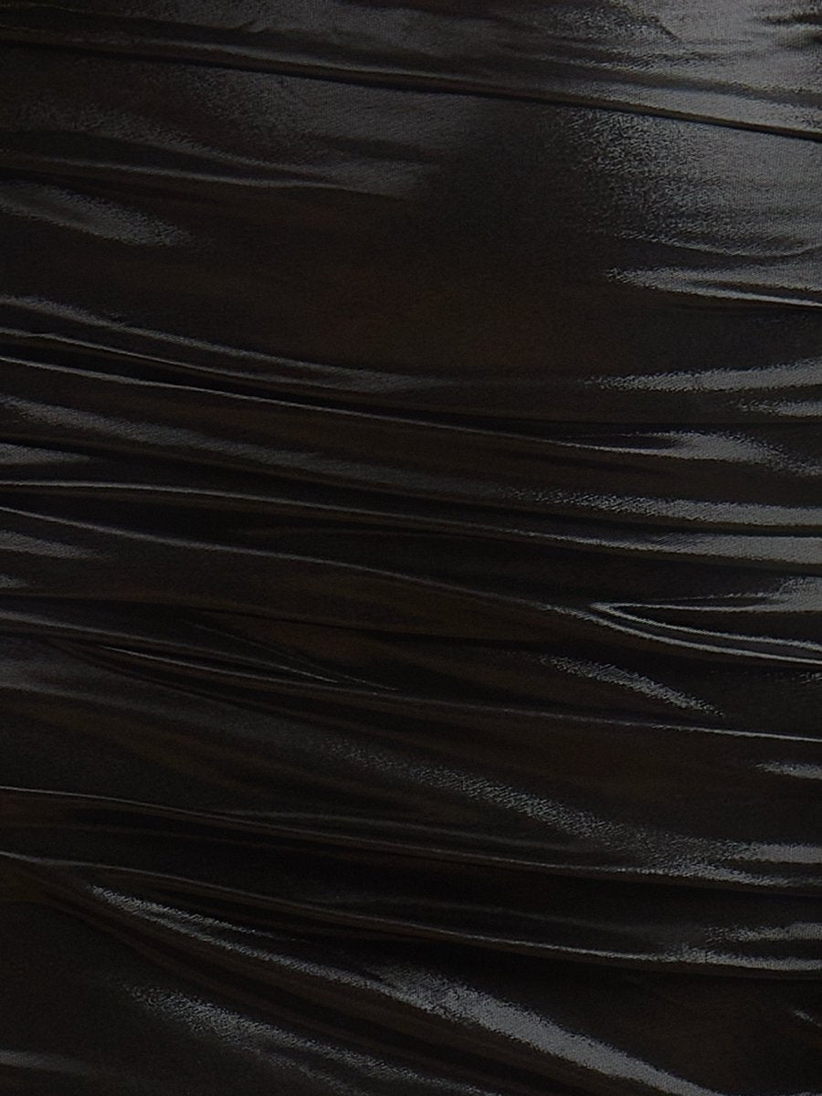 Sevoba|Black - Strapless Bodycon Metallic Short Homecoming Dress With Beading
