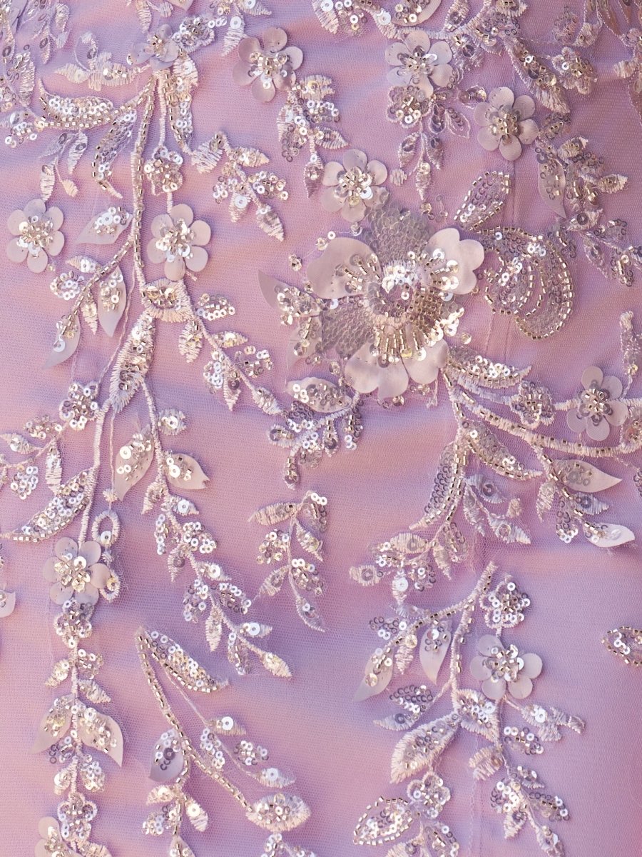 Sevoba|Lilac - Bodycon Spaghetti Straps Sequined Homecoming Dresses with Lace Appliques