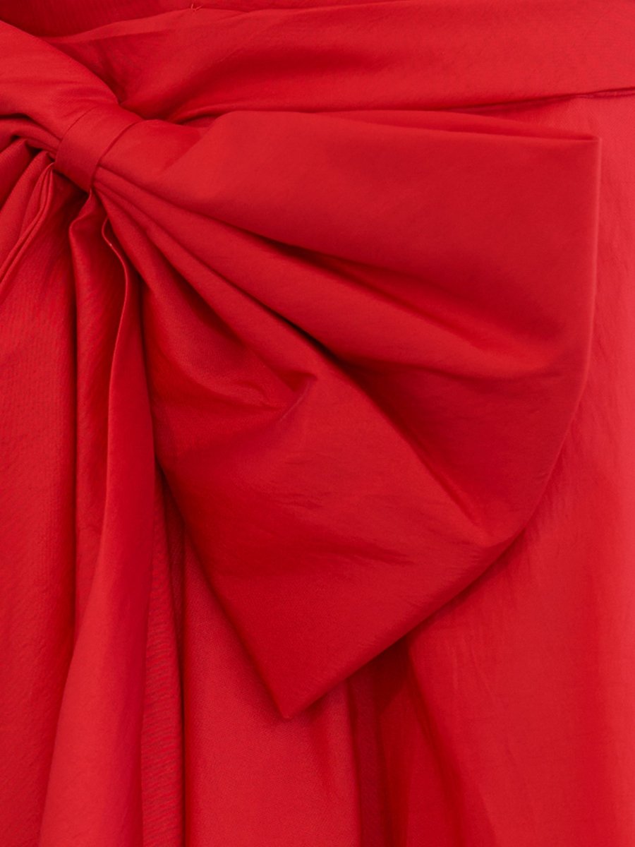 Sevoba|A-Line Red Strapless Mini Homecoming Dress with Bow