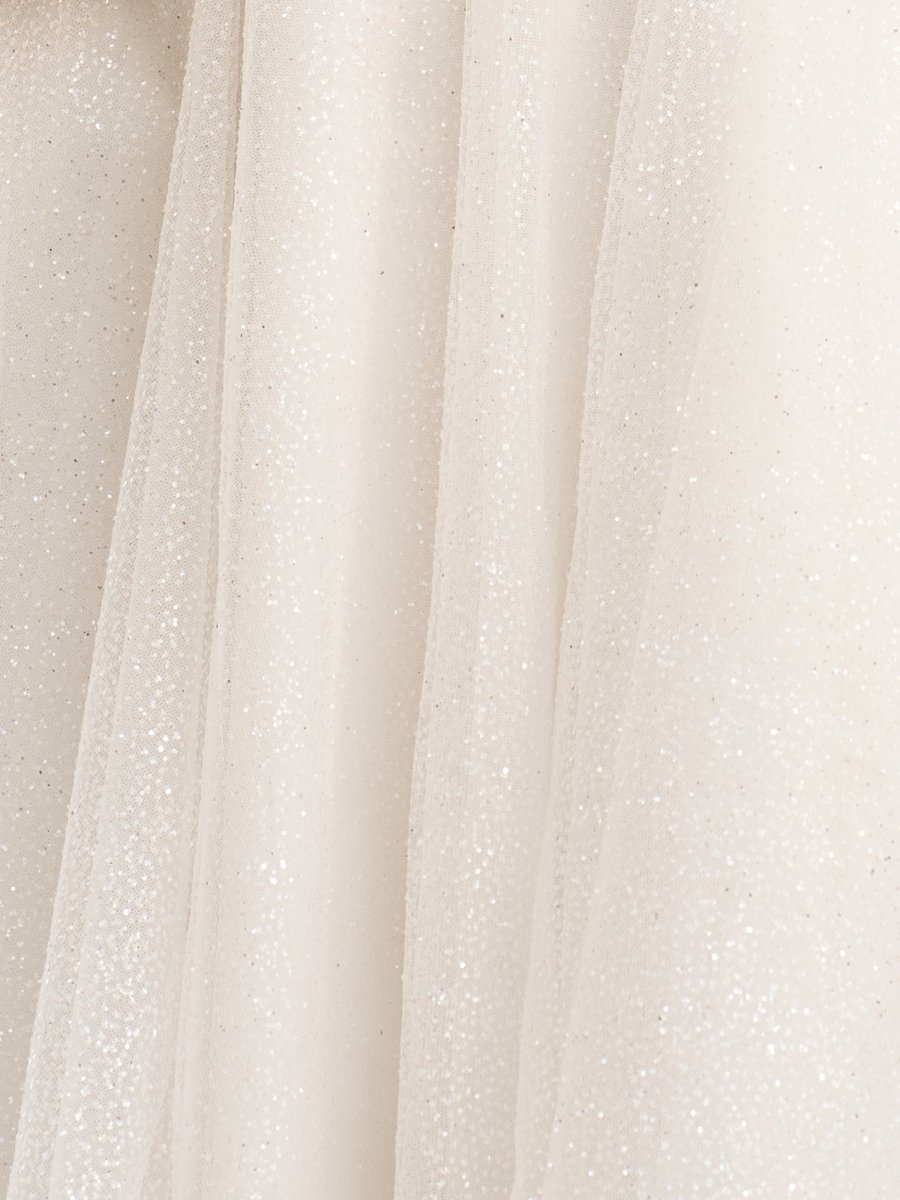 Sevoba|A-Line Tie Shoulder Ivory Spraying Short Party Dress