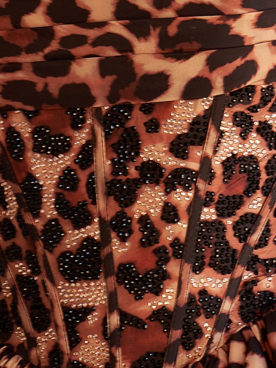 Sevoba|Leopard - A Line Beaded Sweetheart Bubble Hem Homecoming Dresses