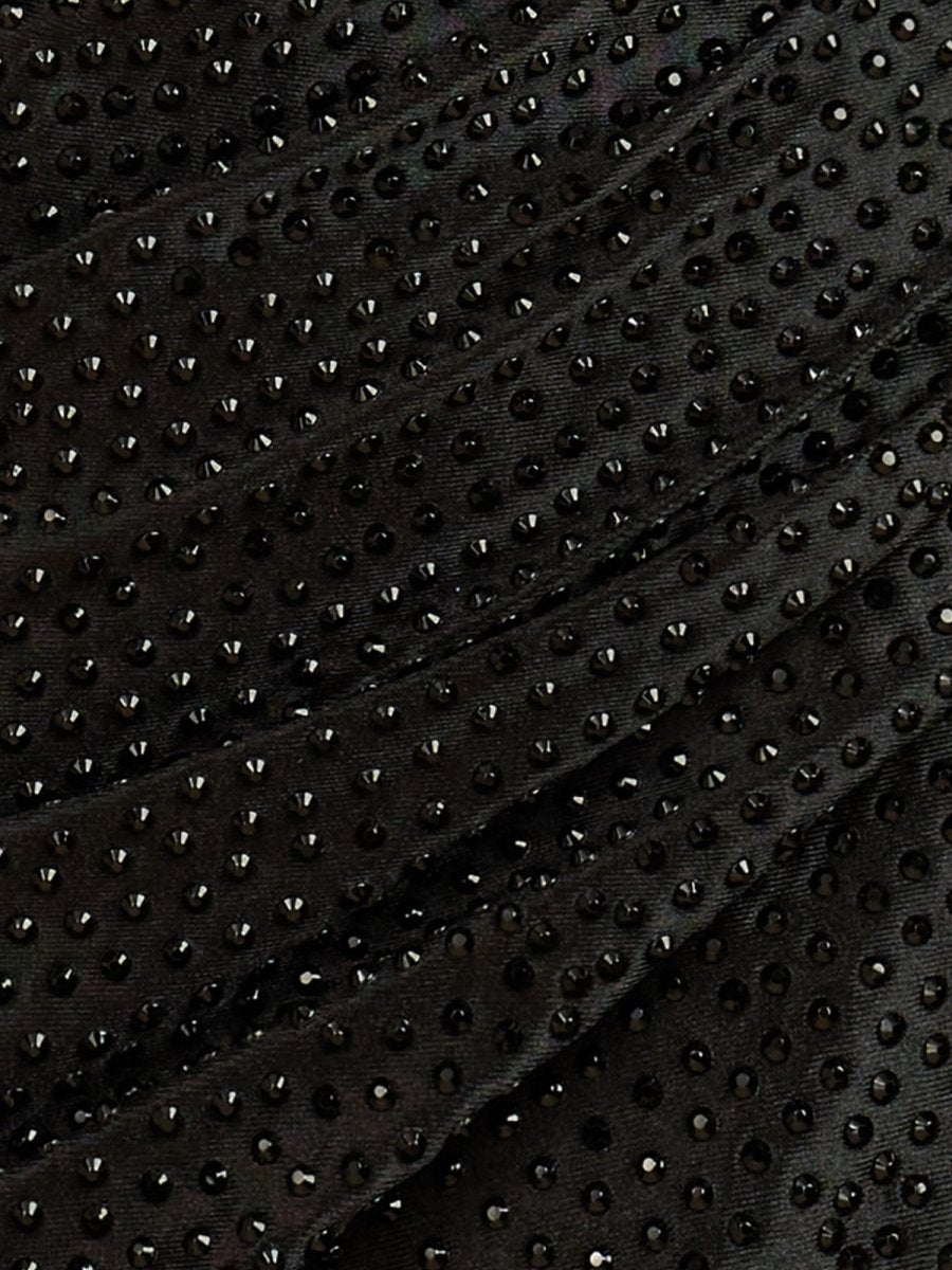 Sevoba|Black - One Shoulder Bodycon Beaded Homecoming Dresses With Flower