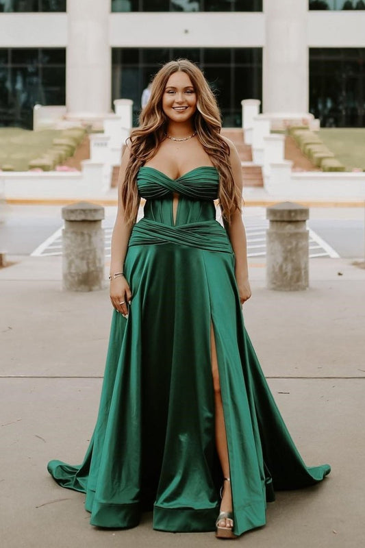 Leif | A Line Sweetheart Royal Blue Keyhole Long Prom Dress