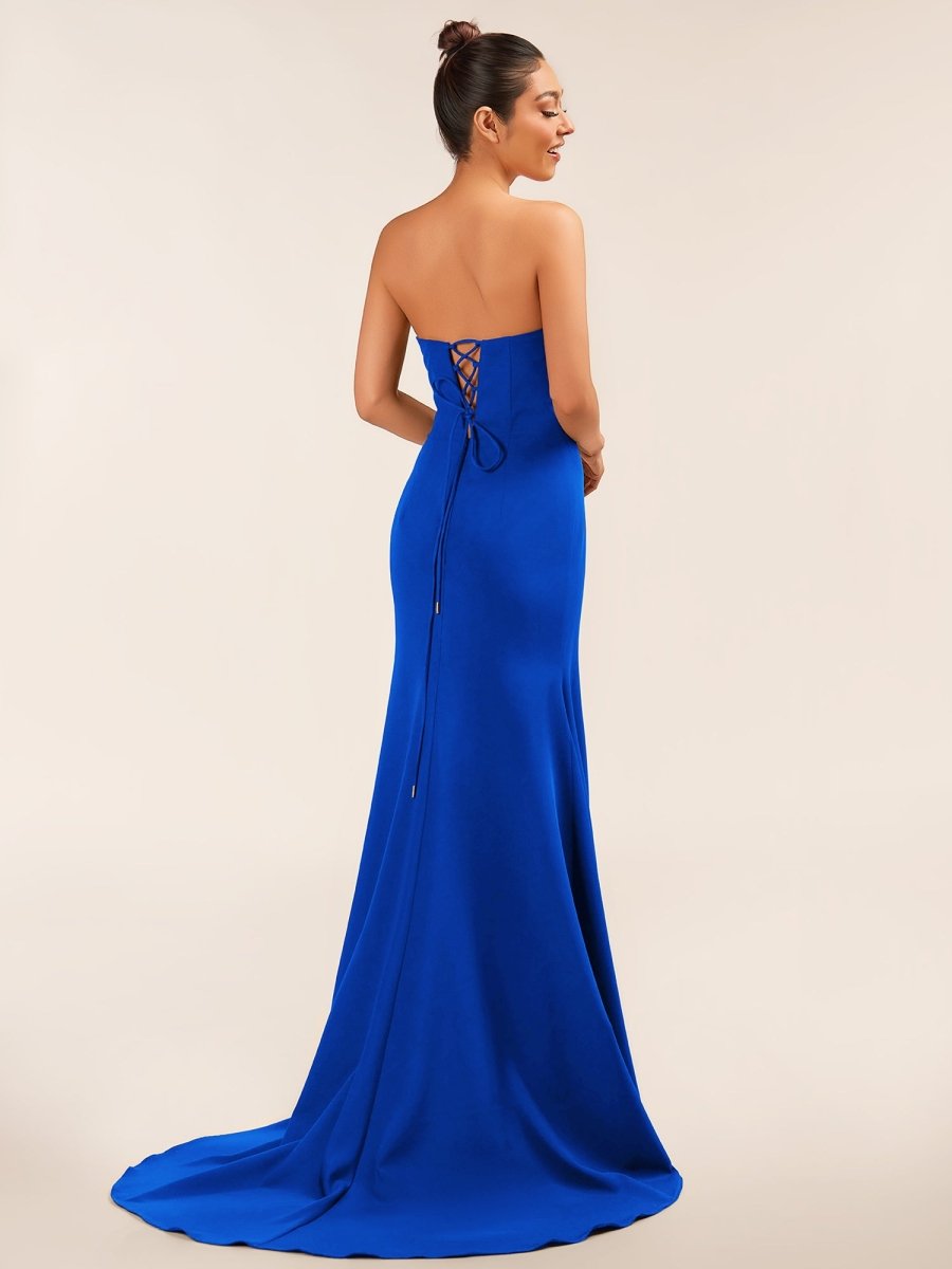 Sevoba|Sweetheart Black Mermaid Prom Dress with Bow
