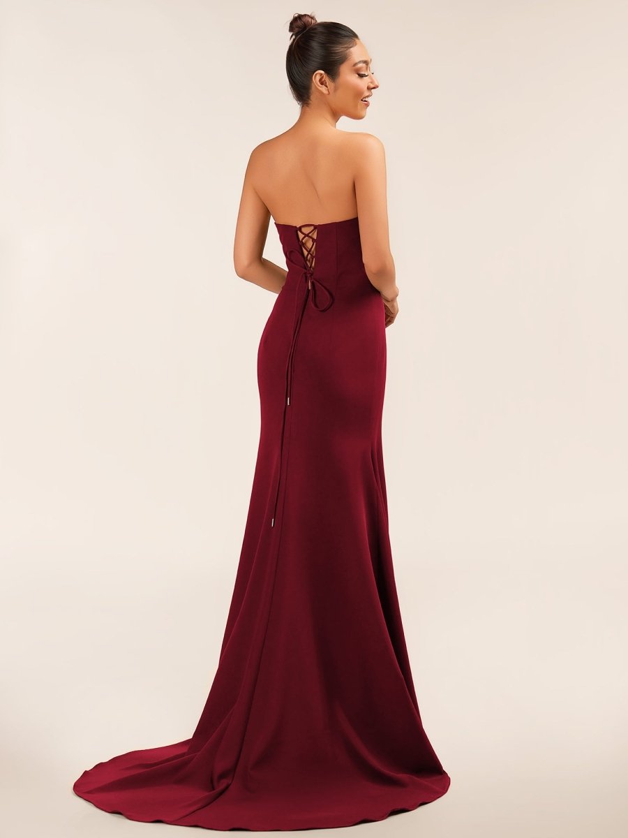 Sevoba|Sweetheart Black Mermaid Prom Dress with Bow