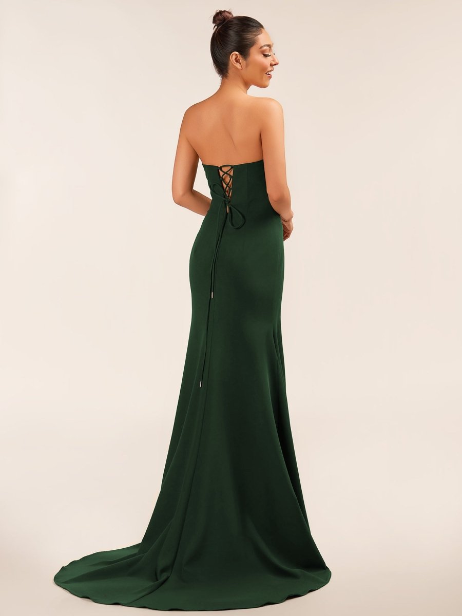 Sevoba|Sweetheart Black Mermaid Prom Dress with Bow