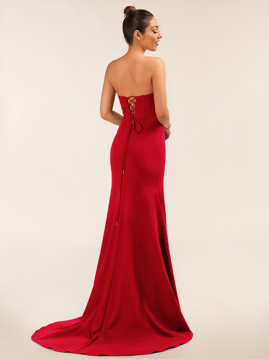Sevoba|Sweetheart Black Mermaid Prom Dress with Bow