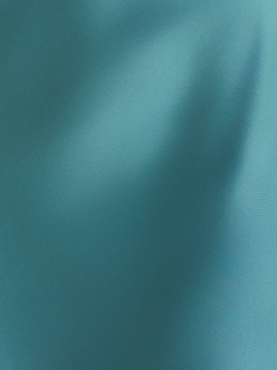 Sevoba|Turquoise - Strapless Sheath Satin Pleated Cutout Short Homecoming Dresses