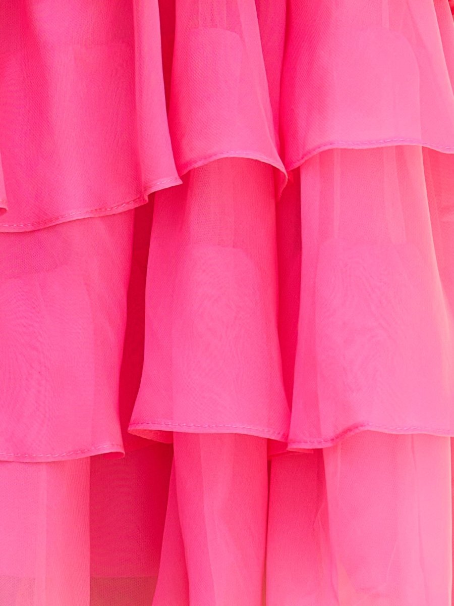 Sevoba|Fuchsia - A Line Tulle Ruffles Sweetheart Short Homecoming Dresses with Bow