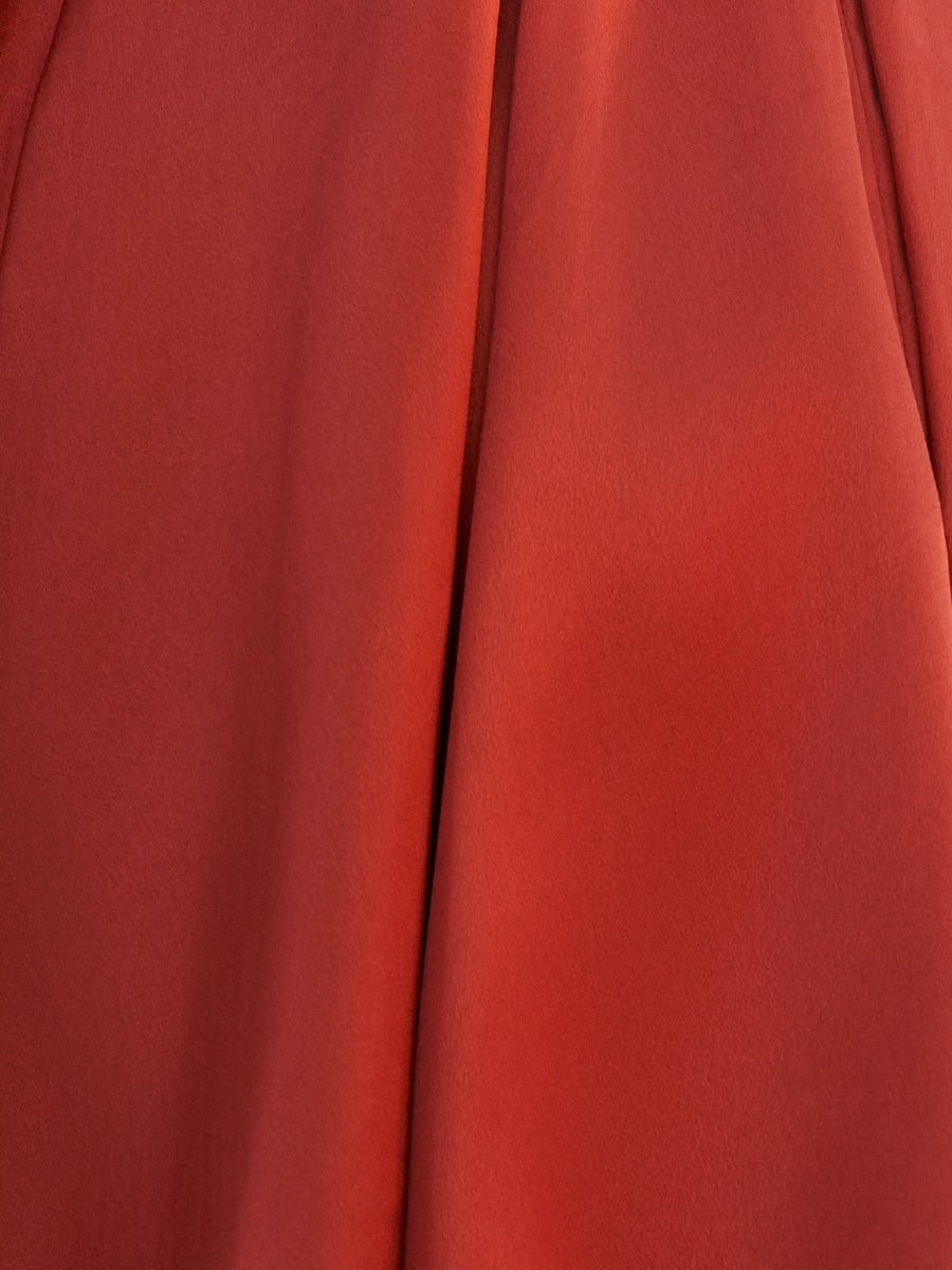 Sevoba|Rust - A Line Beaded V Neck Ruffled Homecoming Dresses