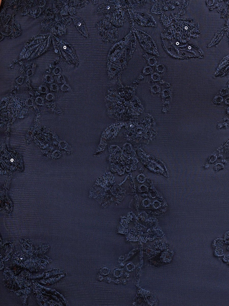 Sevoba|Navy Blue Sheath Short Homecoming Dress With Appliques