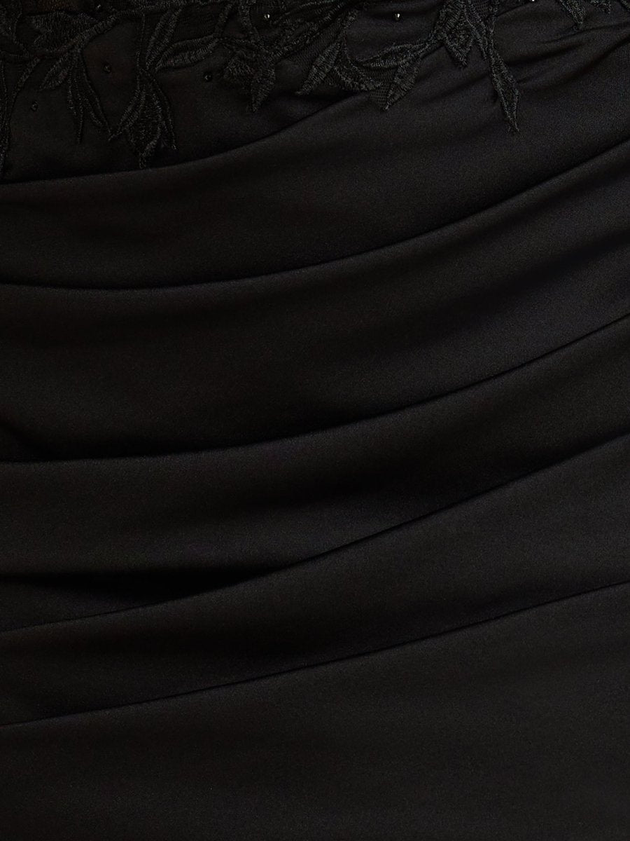 Sevoba|Black - Bodycon Sweetheart Homecoming Dress with Lace Appliques