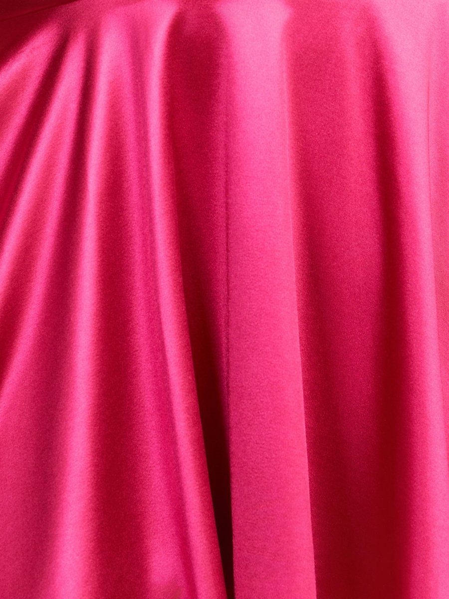 Sevoba|A-line Strapless Fuchsia Pleated Homecoming Dress with Keyhole