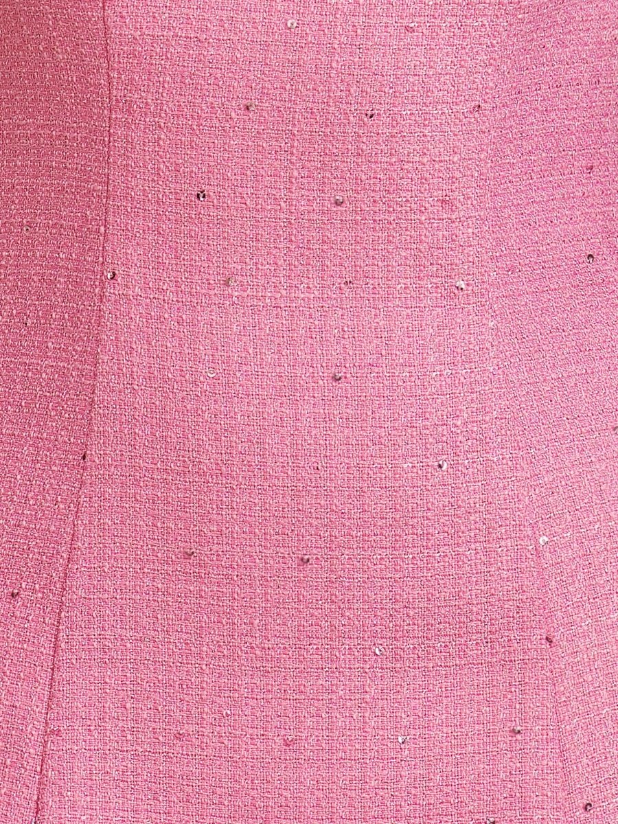 Sevoba|Pink - Spaghetti Straps Beaded Sheath Homecoming Dress With Bows