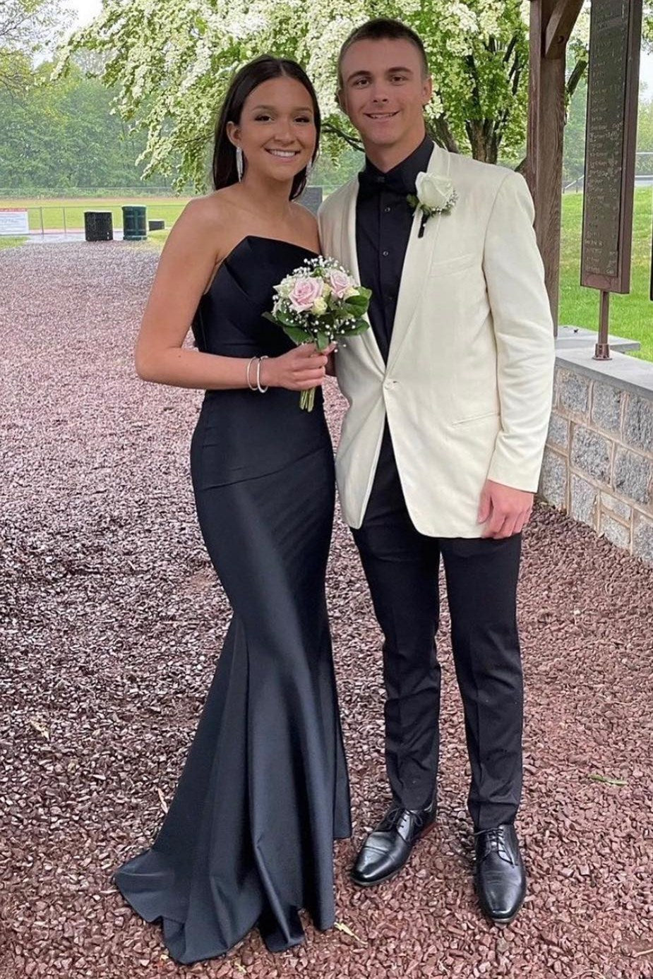 Sevoba|Asymmetrical Green Strapless Ruched Mermaid Long Prom Dress