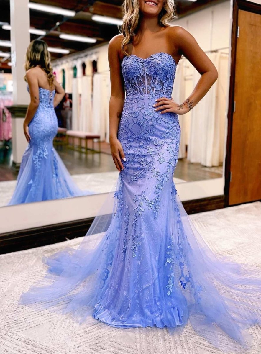 Tinsley |Mermaid Sweetheart Tulle Lace Prom Dress