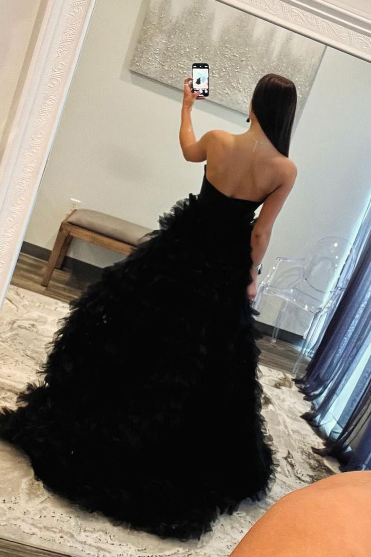 Reyna |Ball Gown Sweetheart Pink Tiered Printed Tulle Prom Dress