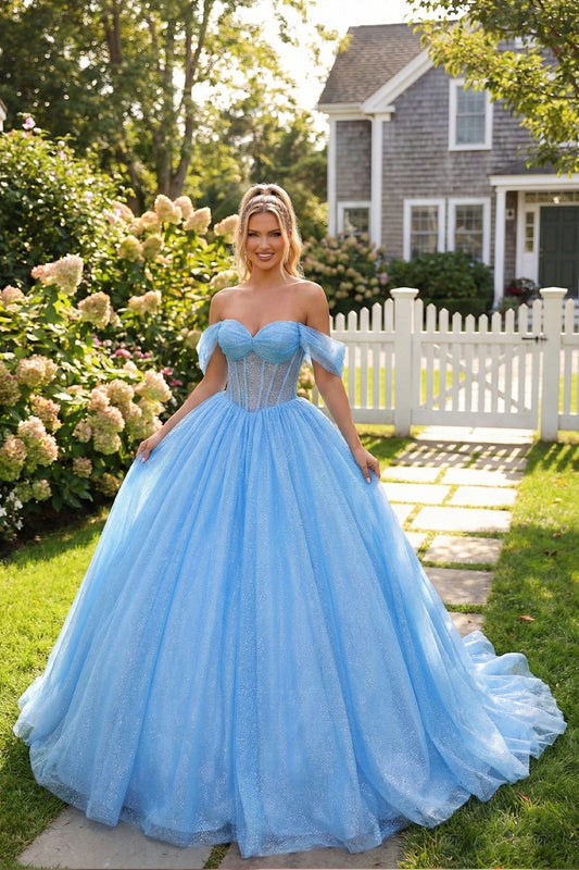 Charming Ball Gown Illusion Quinceañera Dress with bow | Sevoba