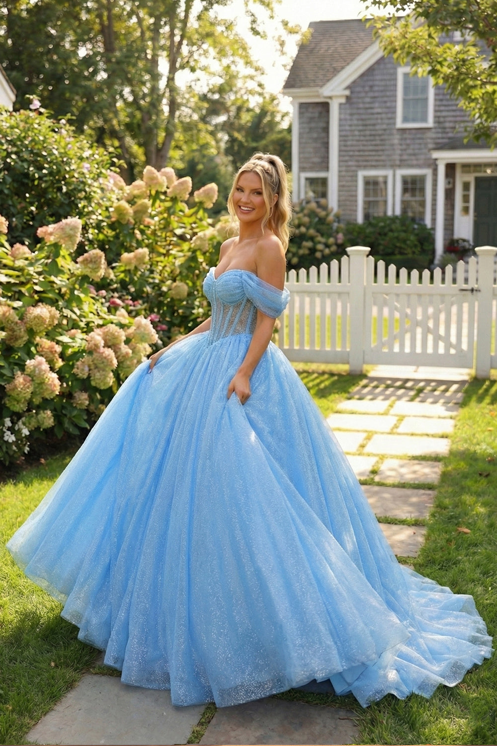 Charming Ball Gown Illusion Quinceañera Dress with bow | Sevoba