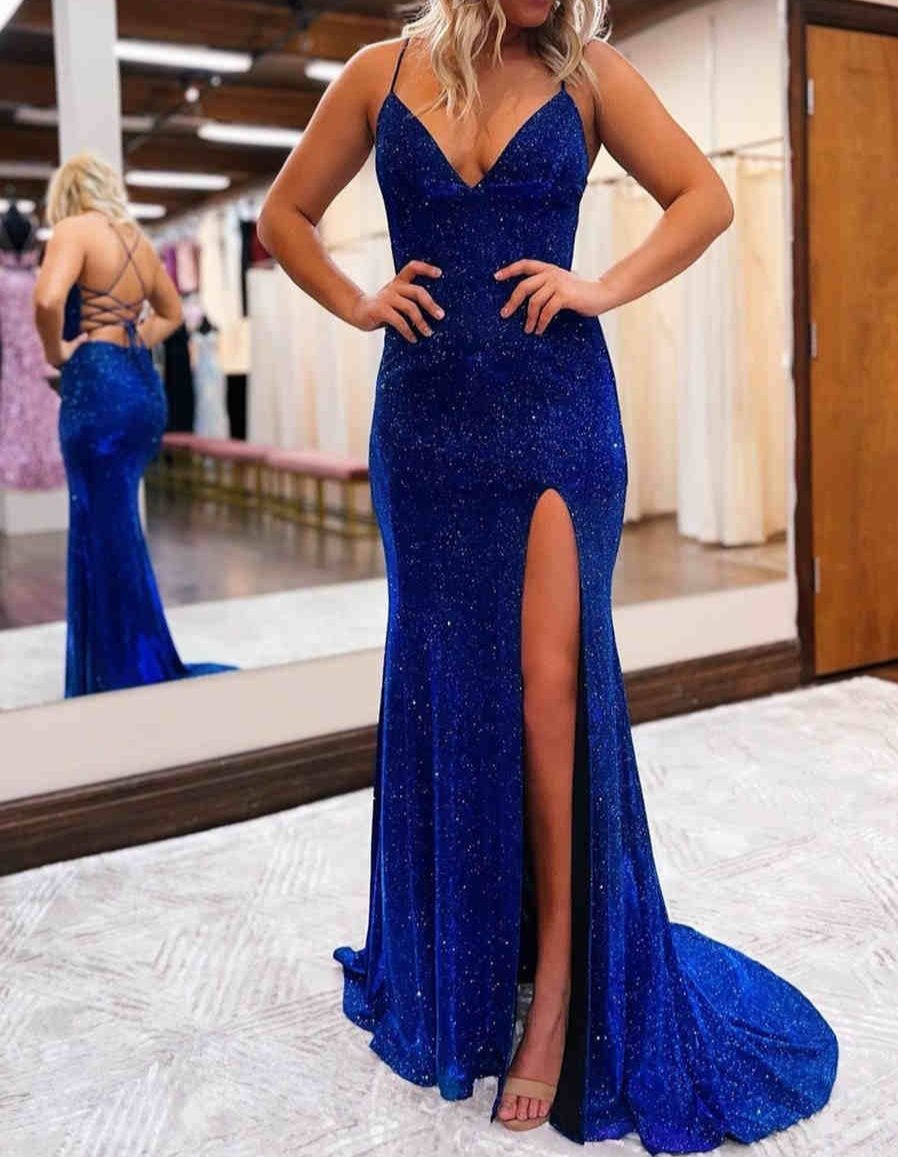 Elegant Royal Blue Mermaid Long Party Dress