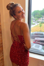 Olga |Bodycon Sequins Short Homecoming Dress