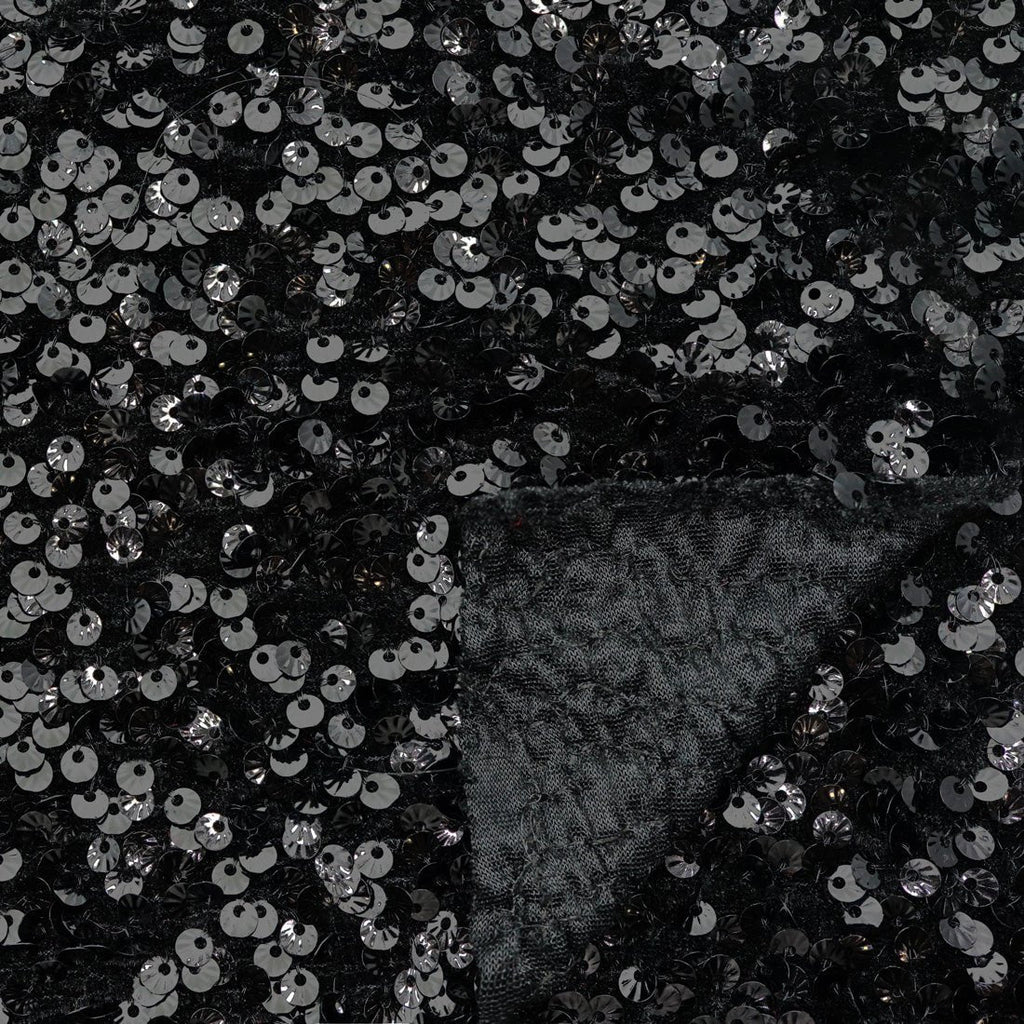 Sevoba Stretch Velvet Sequin Fabric By 1 Meter