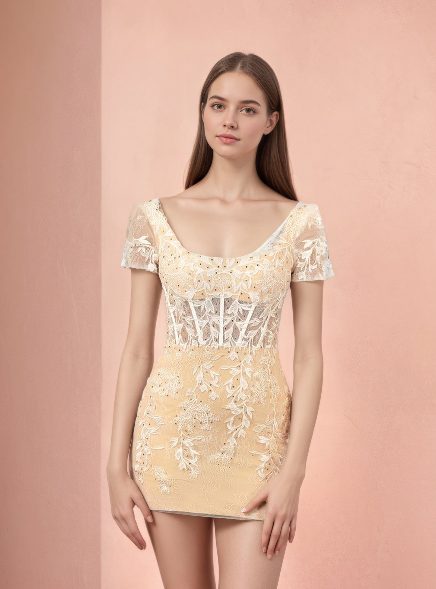 Sevoba|Short Bodycon Purple Lace Homecoming Dress