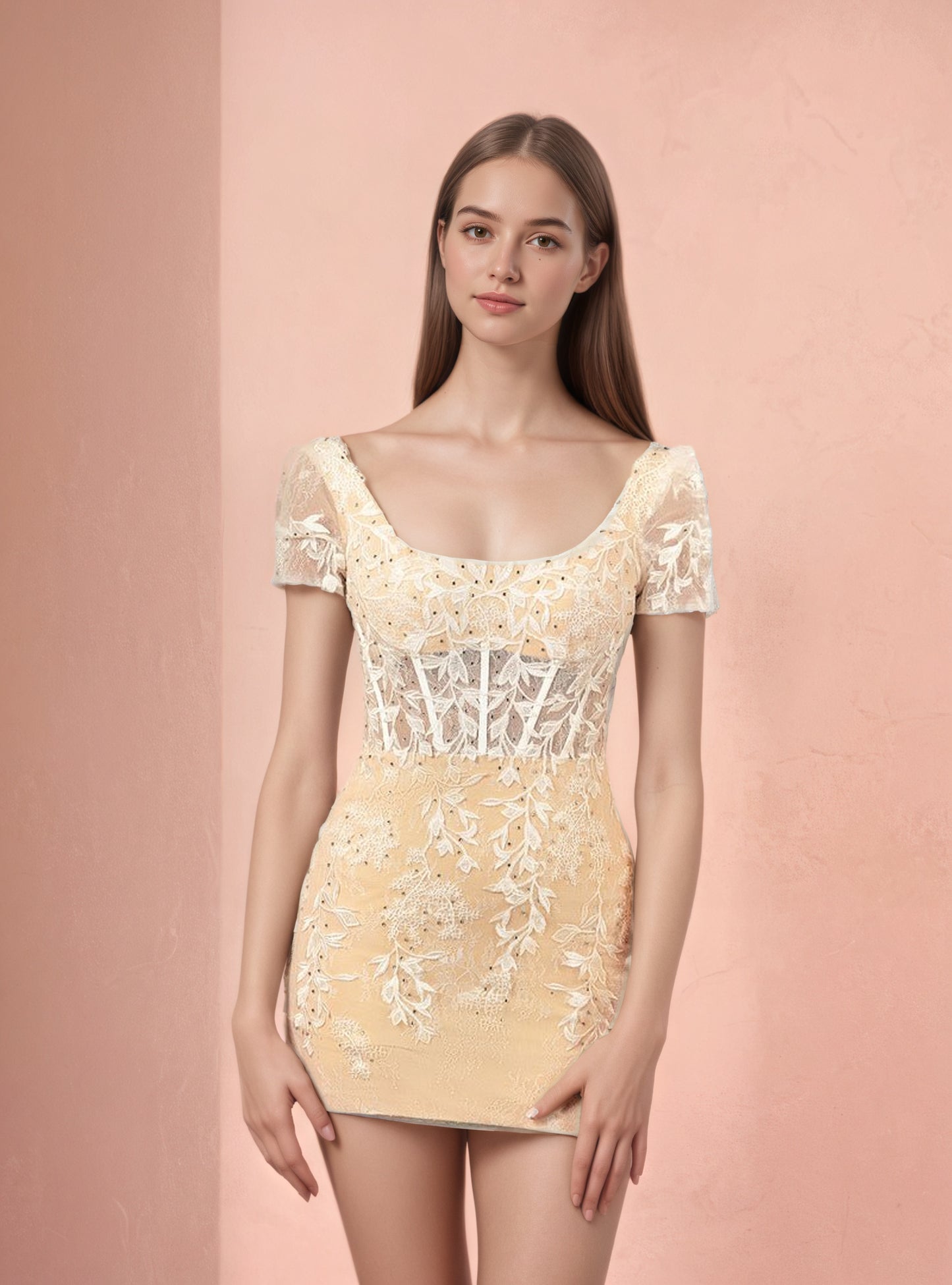 Sevoba|Short Bodycon Purple Lace Homecoming Dress