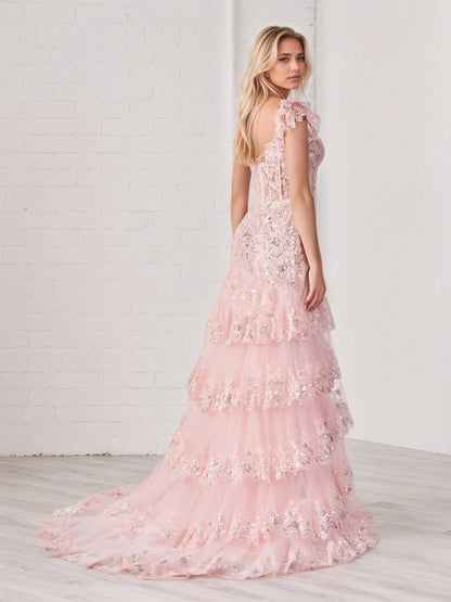 Sevoba|Sheath Off the Shoulder Long Prom Dress (Lace-up Back)