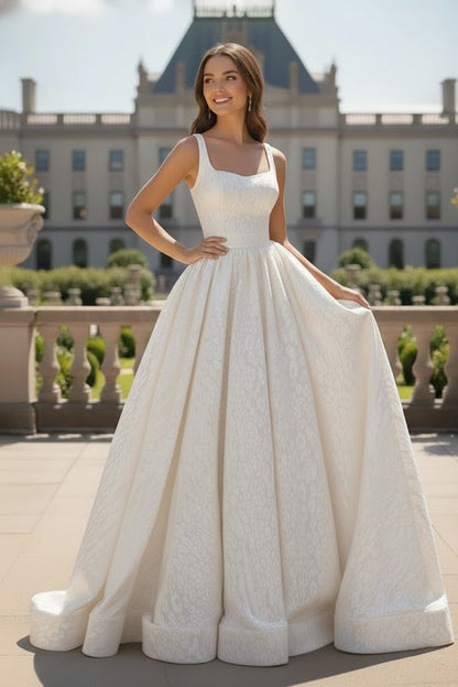 Soft Square Neck Leopard Print Ball Gown Prom Dress | Sevoba