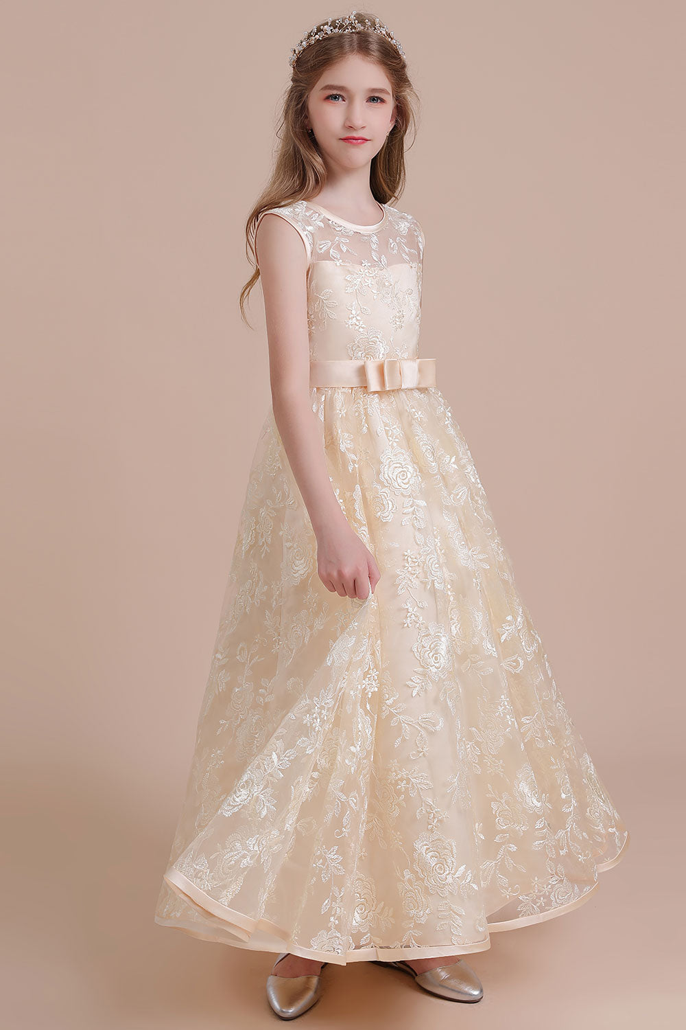 A-Line Amazing Lace Tulle Flower Girl Dress