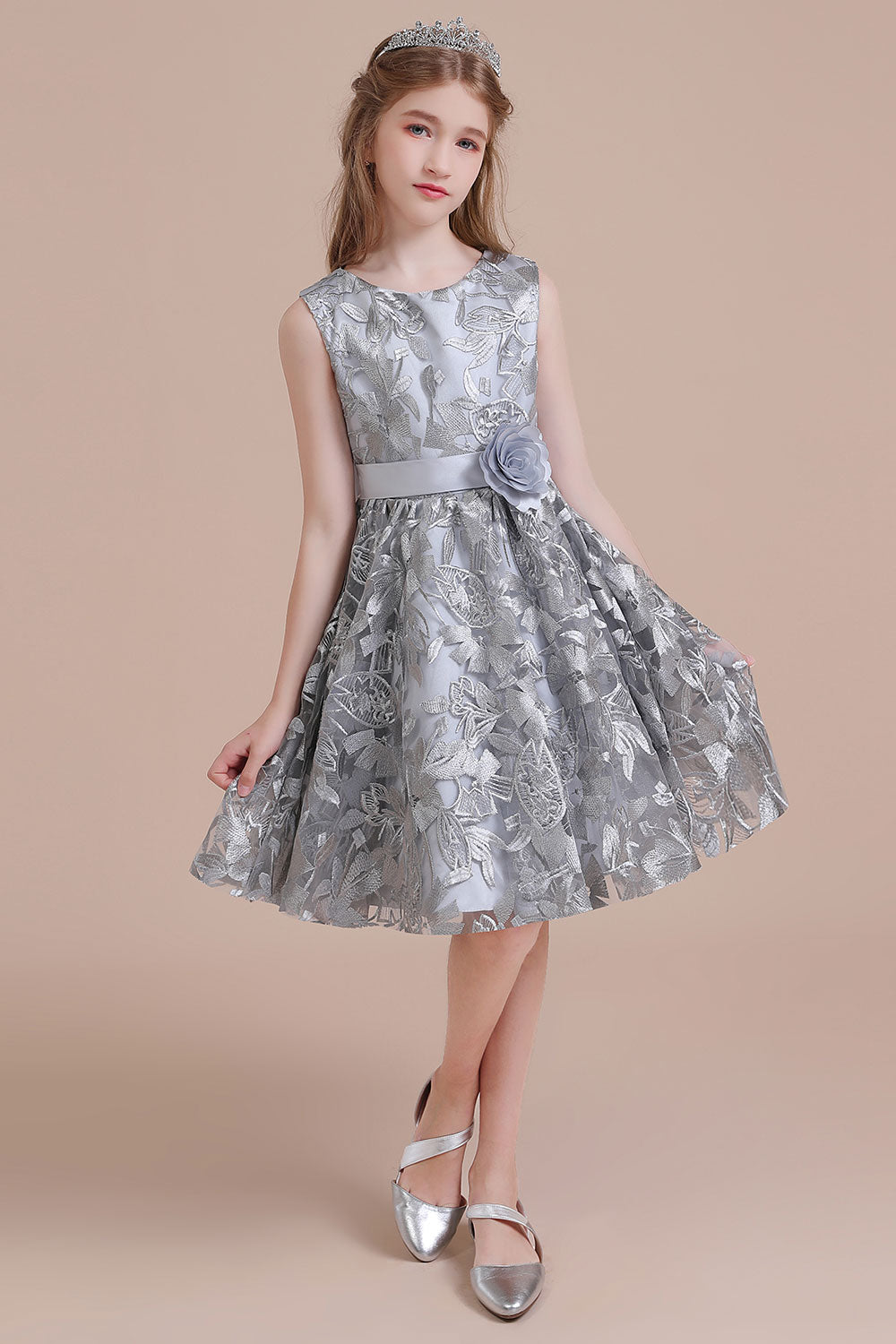 A-Line Chic Bow Tulle Flower Girl Dress