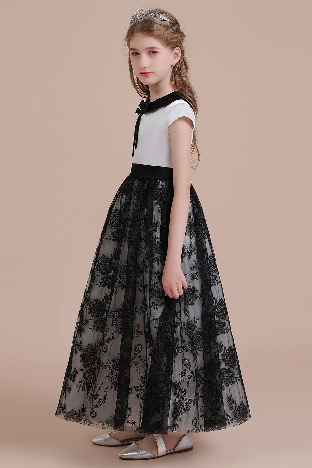 A-Line Cute Lace Cap Sleeve Flower Girl Dress On Sale