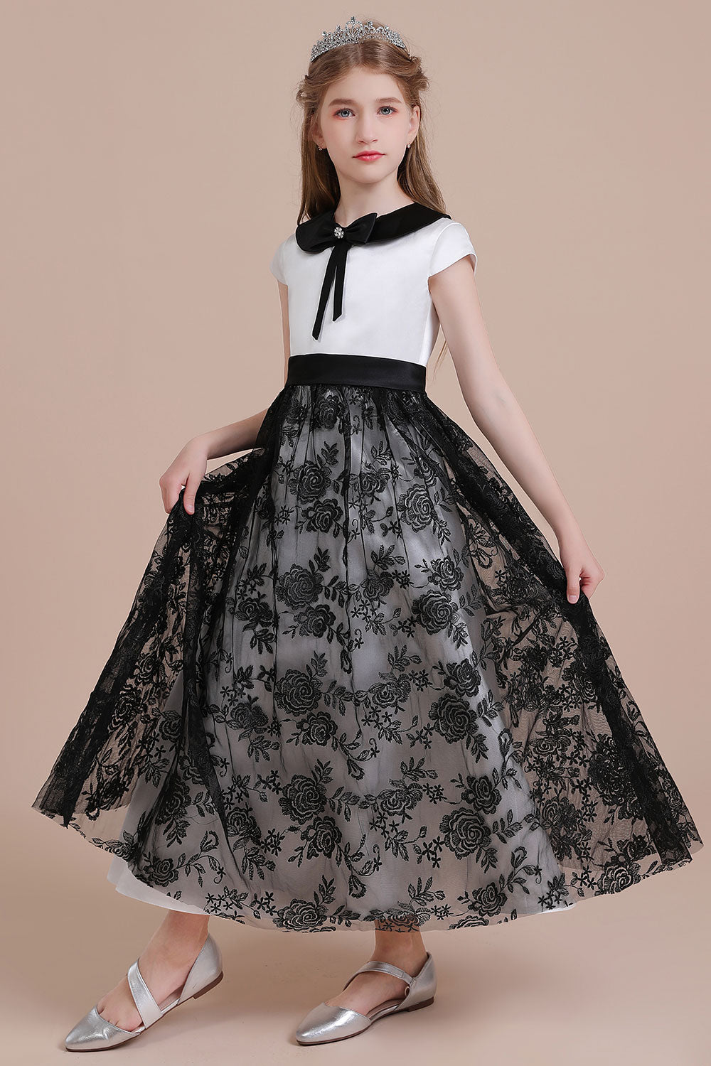 A-Line Cute Lace Cap Sleeve Flower Girl Dress On Sale