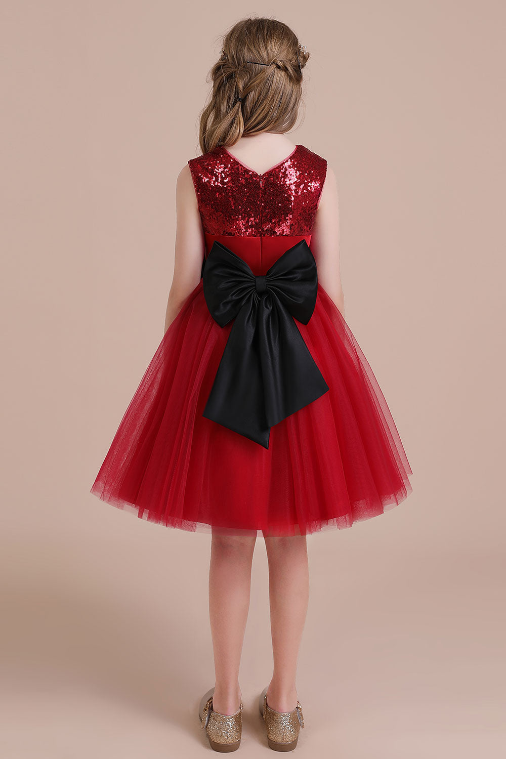 A-Line Graceful Sequins Tulle Flower Girl Dress