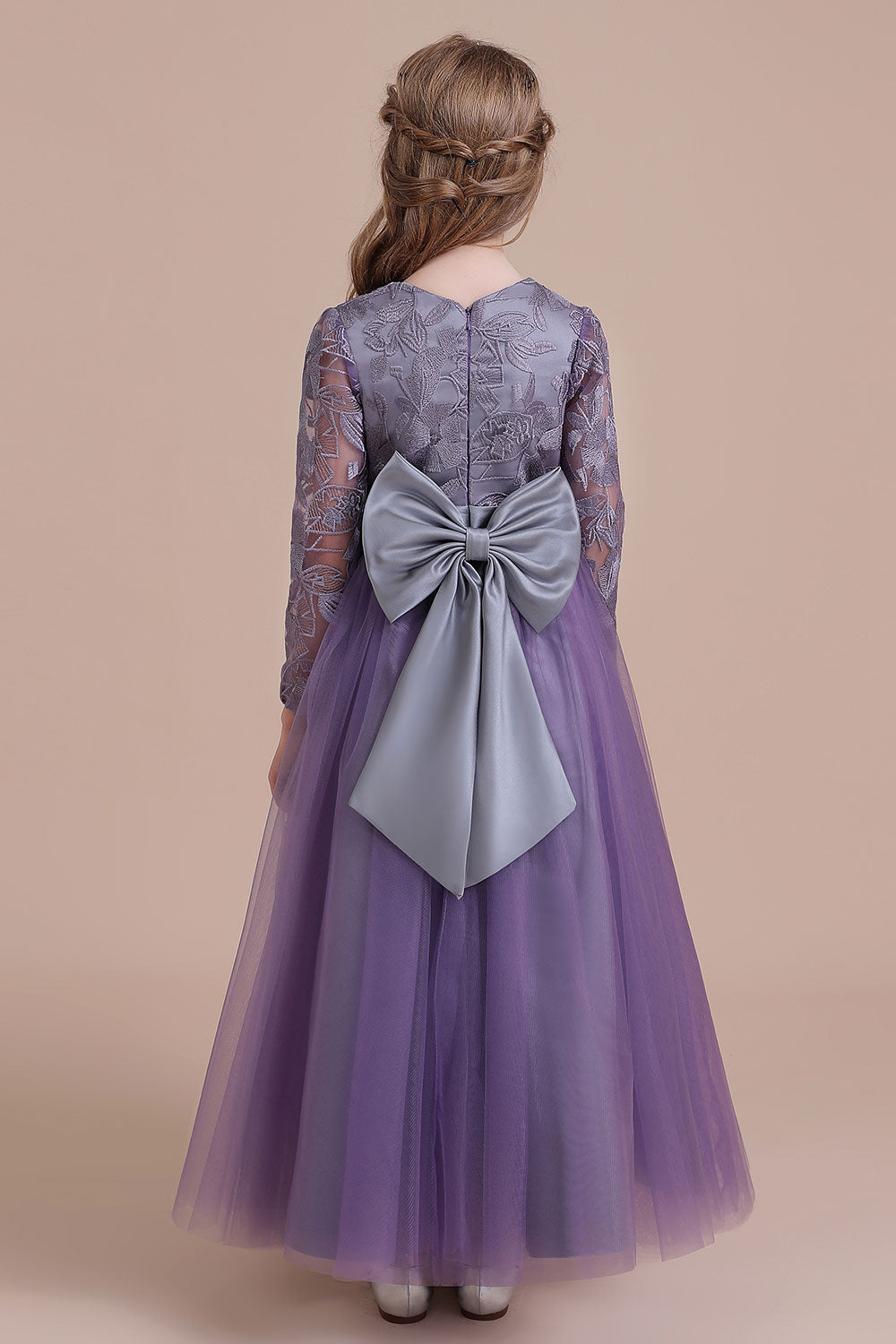 A-Line Long Sleeve Ankle Length Flower Girl Dress On Sale