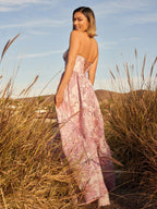 Sevoba | A-Line Sweetheart Floral Printed Long Prom Dresses