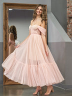 Nova | A-Line Tulle Sweetheart Tea-Length Homecoming Dress