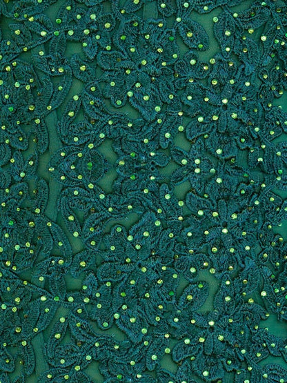 Audrey | Bodycon Dark Green Spaghetti Straps Short Homecoming Dress with Appliques