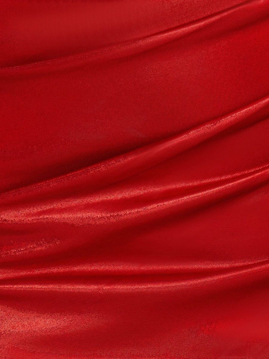 Sevoba|Red - Bodycon Sweetheart Corset Metallic Homecoming Dress with Lace Appliques