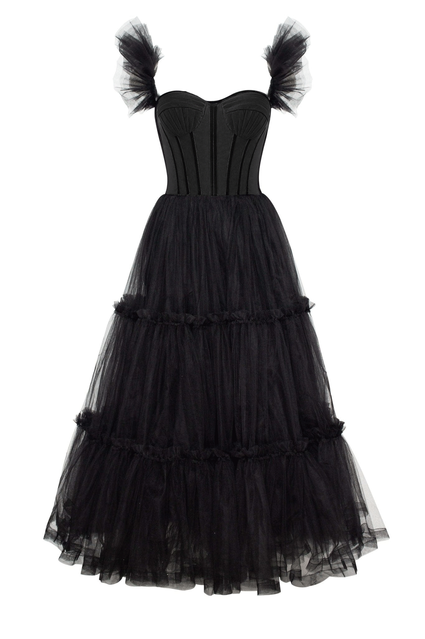 Sevoba|Katalina |A-Line Corset Ruffled Tulle Prom Dress