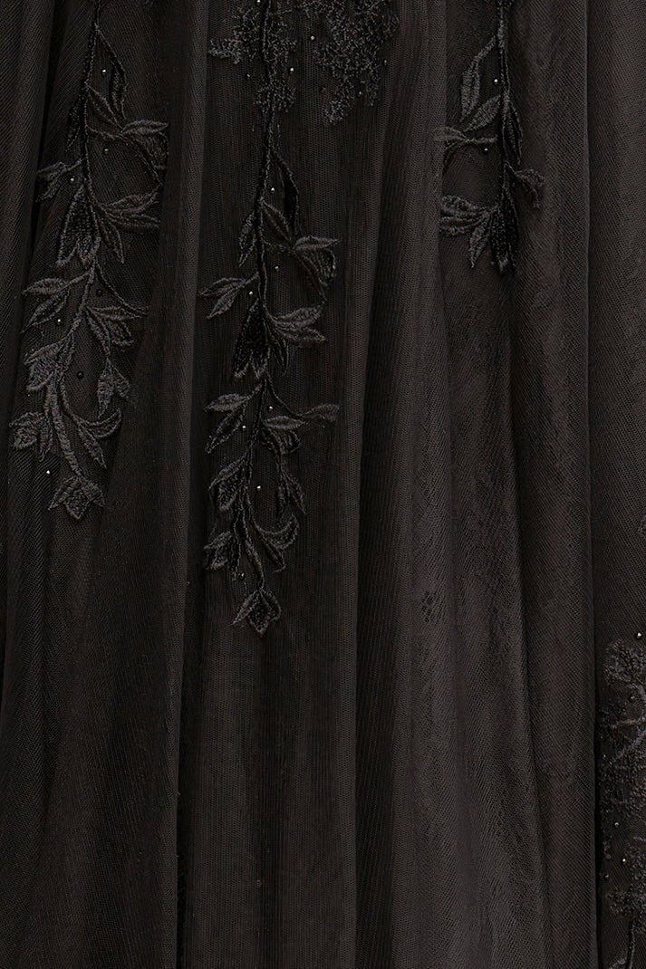 Sevoba|A-line Sweetheart Lace Tulle Prom Dress with Slit